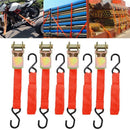 4Pcs Durable Ratchet Tie Down Hold Secure Cargo Straps Moving Hauling Truck