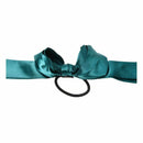 Lady lovely Bilayer ribbon Bow Elastic hair ring Dark green