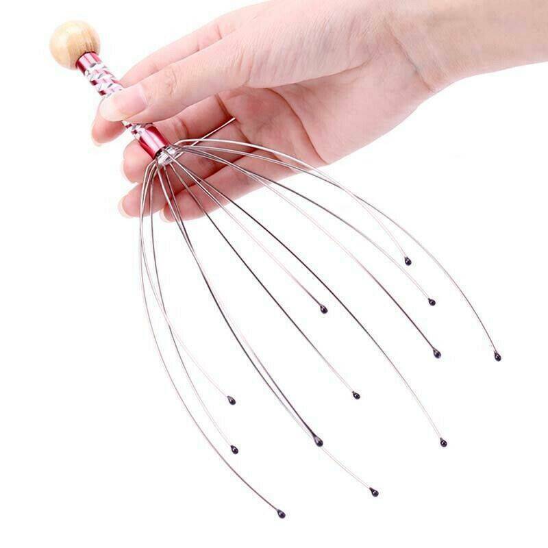2 x/SET Head Massager Metal Scalp Neck Natural Relax Pain Body Relief Scratcher