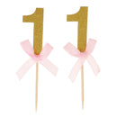24pcs/Set Glitter one Cake Picks Cupcake Toppers for Girls Birthday Party