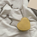 Love Heart Crossbody Handbag Women Kids Leather Small Shoulder Bag (Yellow)