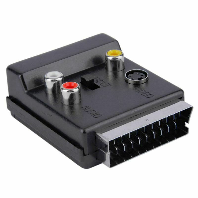 Newest Switchable Scart Male to Female S-Video 3 RCA Audio Adapter Convecto N9X8