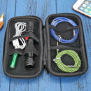 Black Zipper Pencil Case EVA Stationery Pouch Makeup Earphone Storage Bags