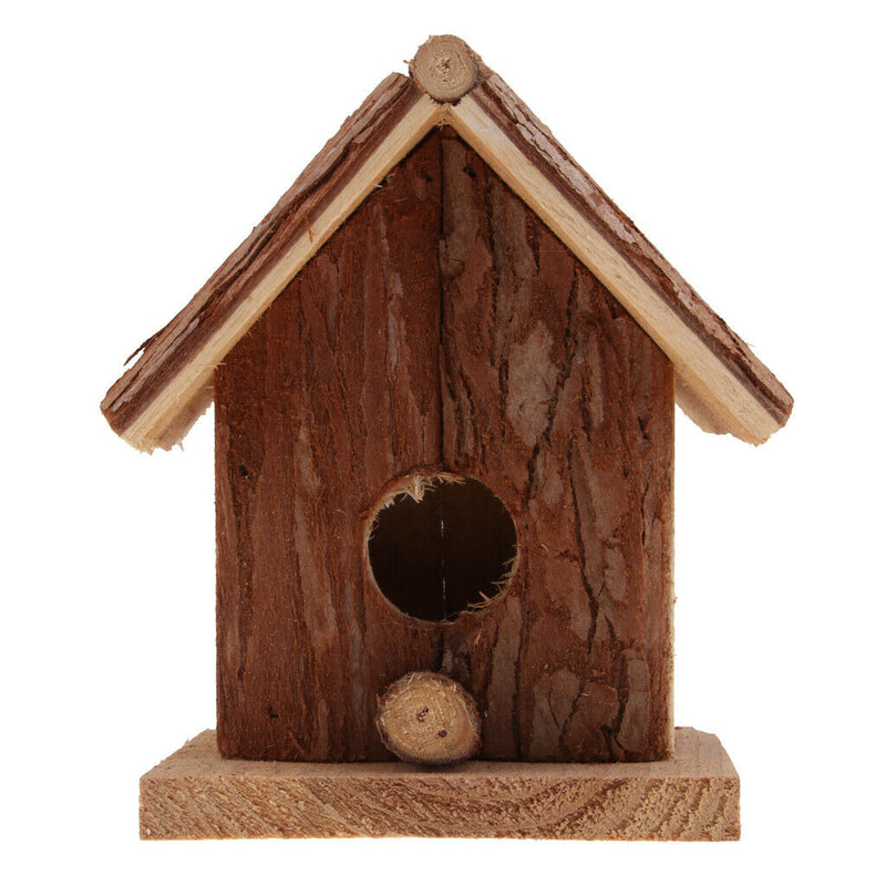 Set of 2 Hanging Wooden Bird Houses Cage for Parrot, Canary or Cockatiel or