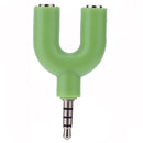 3.5mm Stereo Audio Jack Earphone Headphone 2 Way U Splitter Adapter A