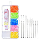 9 Pieces Large Eye Blunt Sewing Needles with 60 Pieces Lock Markers and Clo