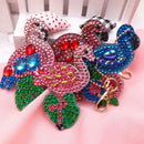 4pcs Full Drill Special Shaped Diamond Painting Bird Shape Key Ring Gift