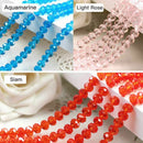 300 Pcs Glass Beads, 8mm 10 Color Faceted Beads Crystal Beads for Jewelry M L1I1