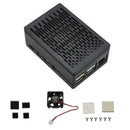 For Raspberry Pi 4B Protective ABS Case with Cooling Fan Aluminum HeatSink