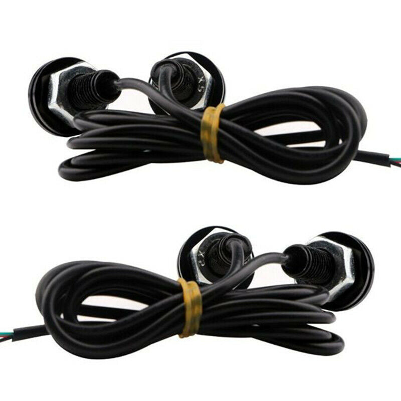 4 Pcs Car 12V 23Mm Dual Color Switchback 4014 12 Led Drl Eagle Eye Daytime  I9J9