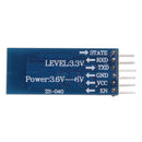 Wireless Serial 6 Pin Bluetooth RF Transceiver Module HC-05 RS232 With backpl T8