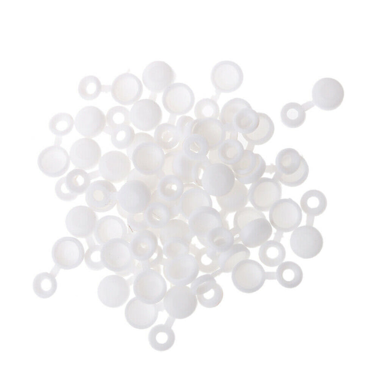 50 Pcs Screw Cover for 6g/8g Screws (3mm-5mm Shank Diameter), White