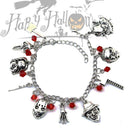 Horror Movie Charm Bracelet Gift Hand Bone Ax Ghost Halloween Creepy Fashion