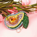 5pcs DIY Fruits Full Drill Special Shaped Diamond Painting Keychains Gifts