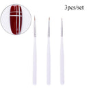 3pcs/set pen sequins acrylic handle gel polish painting drawing line tips toolME