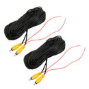 2 Packs Car Bus Trailer Truck RCA Reverse Rear View Parking Camera Video Cable