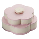 Petal-Shape Rotating Snack Box Candy Tray Food Storage Box Wedding Candy Pl