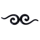1 Pair 2g 6mm Black Spiral Ear Plug Tunnel Stretcher Taper stretching Earring