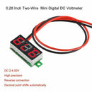 5pcs Mini Digital DC Voltmeter 0.28 Inch Two-Wire 2.5V-30V Mini Digital DC  K4X3