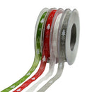20m Tree Printed  Ribbon Galloon Trim for DIY Bow Xmas Gift Wrap Red