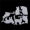 6pcs cat metal cutting dies stencil scrapbook paper cards craft embossing diy JR