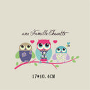 family owl heat transfer iron on patches thermal transfer patch for clothes M&O