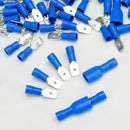 100x Blue Insulated Spade Electrical Wire Cable Connector Terminal Male/Female