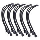 4 pin PWM Fan Cable 1 to 3 ways  Splitter Black Sleeved Extension Cable