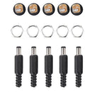 5.5X2.1mm 5pcs DC Female Jack + 5pcs Socket Connector Black