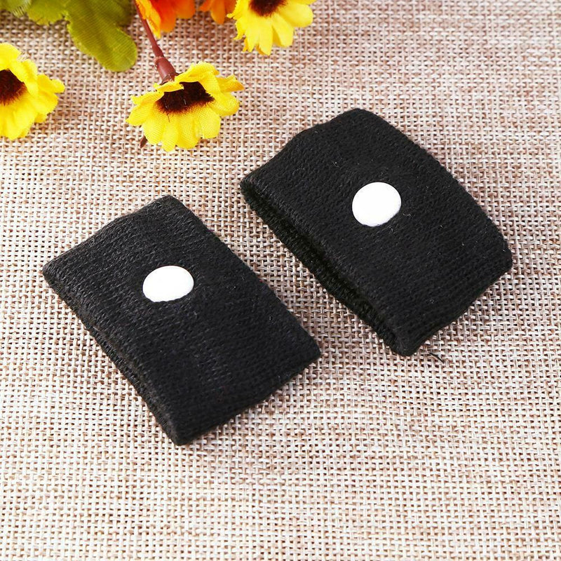 2pcs Morning Sickness Wrist Bands Anti Motion Sickness Wristband (Black)