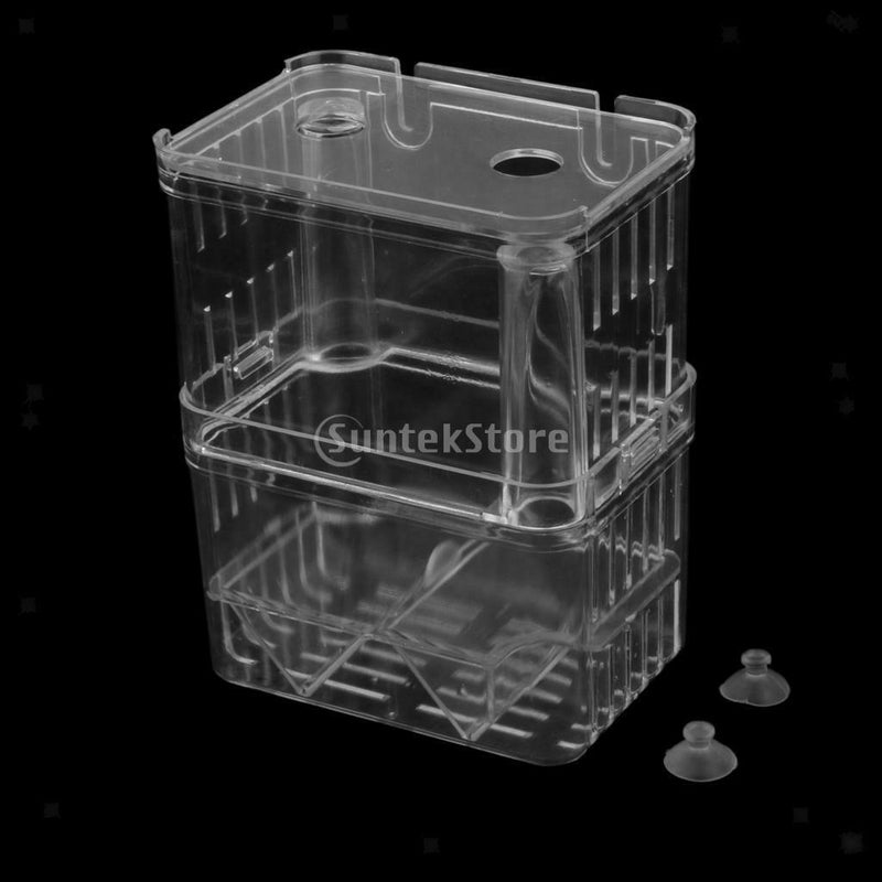 Clear Fish Hatchery Isolation Box and 100Pcs Air Valves