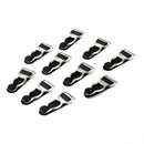 10x Corset Garter Belt Clip Hook Suspender Ends for Hosiery Stocking Black