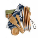 11pcs/Set Sushi Roller Bamboo Mat Spoon Chopsticks Maker Food Rolling Tool