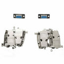 Pair Male Female DB9 Serial Port Socket + 2 Sets Metal Cover Hood DIY H6X6
