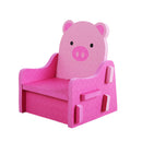 DIY Kids Chair Non-toxic Foam Chair Children's Pretend Play Chairs Stool Pink