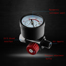 1/4" BSP Threads Mini Air Regulator Tail Pressure Gauge Tool For Spray Gun YM