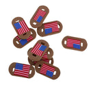 10pcs US Flag Pattern Polymer Clay Beads Spacer Beads DIY Jewelry Craft