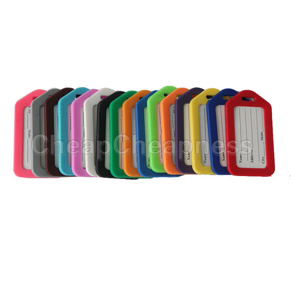5pcsLuggage Tags Labels*Name Address ID for Suitcase Bag Baggage Travel Schoo Fw