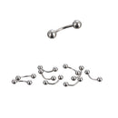 85pcs Fashion Tongue Lip Belly Navel Ring Stainless Steel Piercing Body Jewel Gw