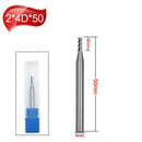 2x4Dx50mm Milling Cutter Wear-resistant Flat-end Tungsten Steel HRC45 New