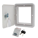 Square ELECTRIC CABLE HATCH w/ Key, for RV Electric Cord RV Camper Electric Cord