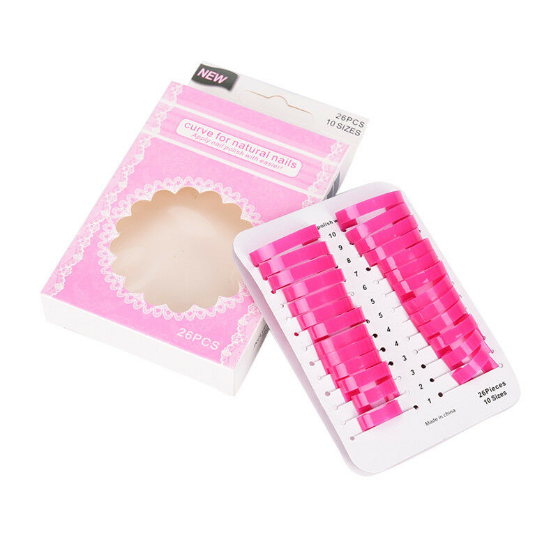26x Manicure Finger Nail Art Design Tips Cover Polish Shield Protector Tool Gw