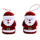 Christmas Santa Claus Flannel Jewelry Ring Box Creative Gift Ring Box Jewel