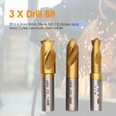 3pcs 6.5mm 8mm 10mm HSS CO Rotary Spot Weld Cutter Sawtooth Point Drill Bit