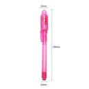 2 in 1 Luminous Light Invisible Ink Pen UV Kids Drawing Magic Pens (Pink)