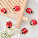 10Pcs/Set Enamel Alloy Ladybug Charms Pendant Jewelry Findings DIY Making  JR