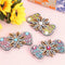 3pcs Butterfly Hair Clips DIY Rhinestone Barrettes Girls Bobby Pin Hairpins