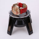 Solar Powered 360 Degree Jewelry Rotating Display Stand Turn Table LED Ligh