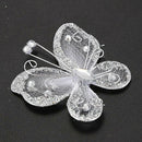 10Pcs Mixed Organza Wire Rhinestone Butterfly Wedding Decorations For Scrap