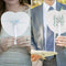 Set of 24 Handheld Fan Paper Folding Heart Shaped round fans for paper fans B9B4